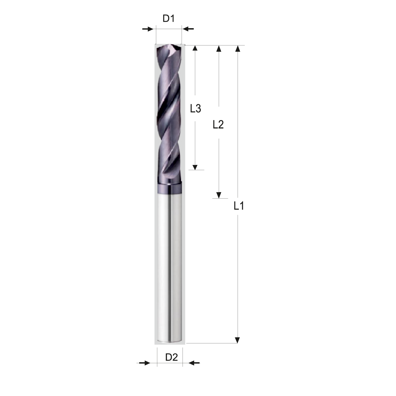 Karbür Matkap Ucu Ø 3.0 mm - 6.9 mm - CNC Delme Bıçağı / Çakısı | Starkmetall DSM-3D (3xD - TiAlN - HRC 55)