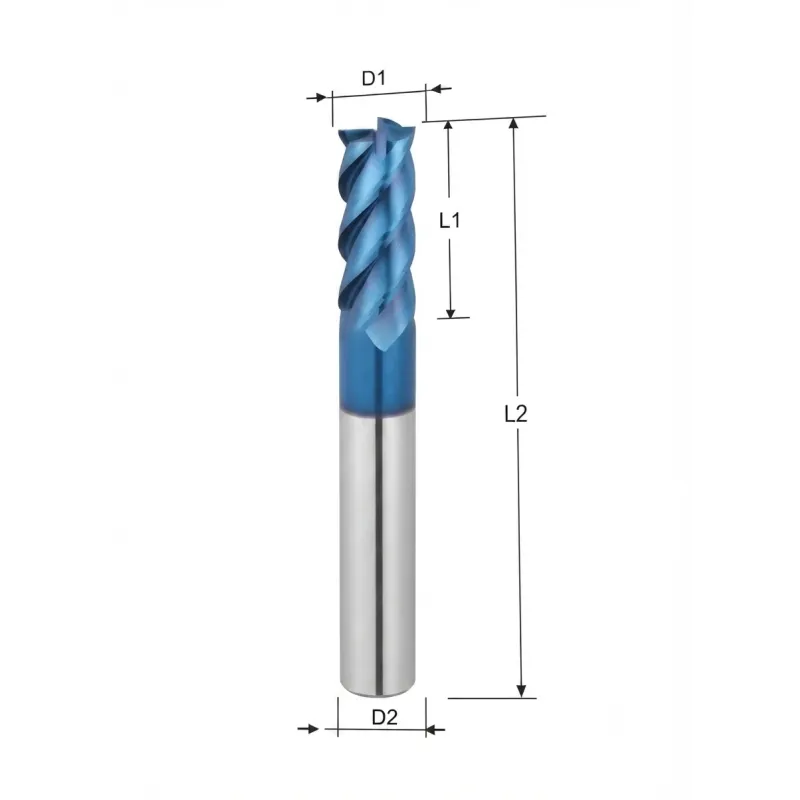 Starkmetall XE4 - XEYH Karbür Sert Düz Parmak Freze (HRC 65) CNC Parmak Freze