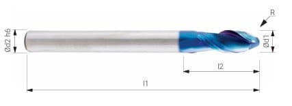 65 HRC Küre Freze