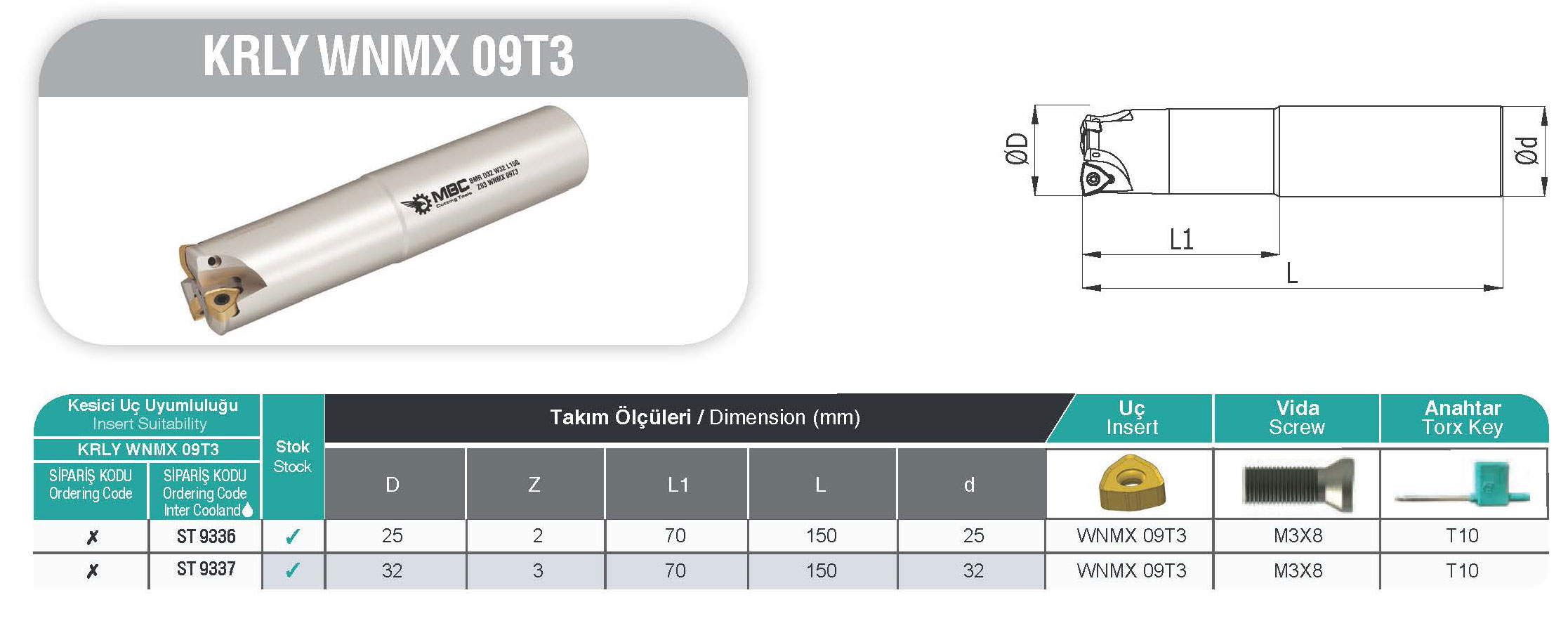 BMR D25 W25 L150 Z02 WNMX 09T3 KRLY - Yüksek Performanslı Şaftlı Tarama